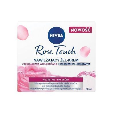 Nivea Rose Touch Feuchtigkeitsgel 50ml mit Rosenwasser & Hyaluronsaeure