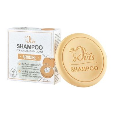 Shampoo Aprikose, Ovis Schafmilchseife, für natürlichen Glanz, 100% Bio, mit Aprikose