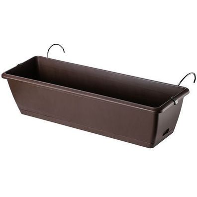 KADAX Blumenkasten mit Griffen, 60 cm, Braun