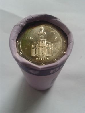 Sichtrolle 25 x 2 euro 2015 Hessen Paulskirche D (München) bankfrische Rolle