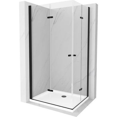 Mexen Lima Duo Duschkabine 100x90 cm Transparent, Schwarz inkl. Duschwanne