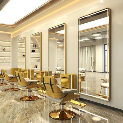 Konsole Friseur Barber Kosmetikspiegel LED Aluminiumrahmen 170x70 PRO