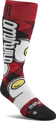 Thirtytwo Socken Signature Merino red/black - Größe: S/M