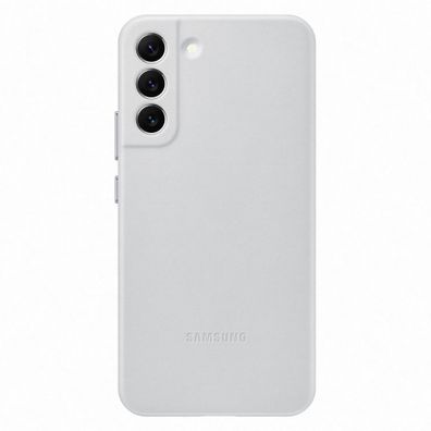 Samsung Leather Cover für Galaxy S22 + , Light Gray