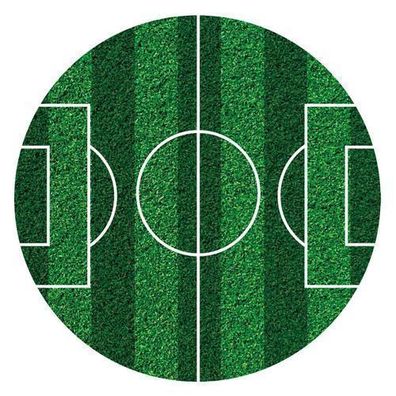 Fußballfeld Fondant Tortenaufleger Ø 16cm