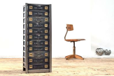 Schubladenschrank Loft Metall Antik Werkstattschrank Shabby Fabrik Design Alt Vintage