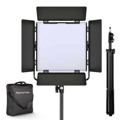 Instarter LED Videoleuchte 60W Stativ Videolicht 360° drehbar Studioleuchte App