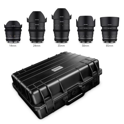 Samyang MF 14/24/35/50/85 MK2 VDSLR Koffer Can. EF