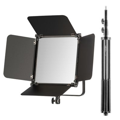 Walimex pro LED Niova 100-F Pro 100W Bi-Color Flächenleuchte + Stativ Videolicht