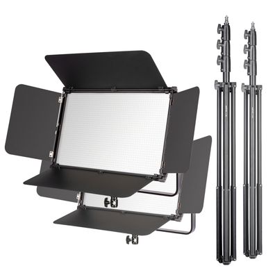 Walimex pro 2x LED Niova 150-F Pro Flächenleuchte 2x Stativ Studioleuchte Licht