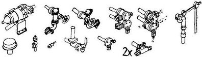 Weinert 82005 Kesselarmaturen BR92, 16teili Spur H0