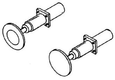 Weinert 86061 Stangenpuffer, e. Flansch 5,2m Spur H0