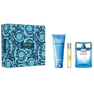 Versace Man Eau Fraiche Geschenkset: EdT 100 ml + EdT 10 ml + Duschgel 150 ml fue