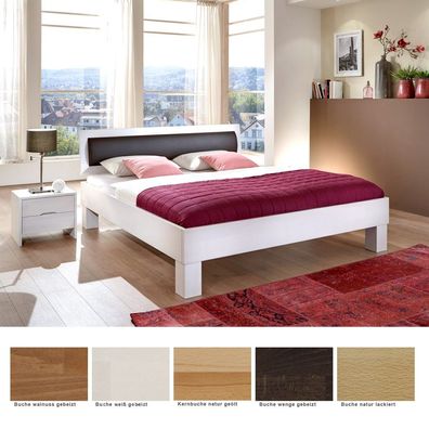 Massivholzbett Maurice Comfort Buche massiv Auswahl Farbe Nako