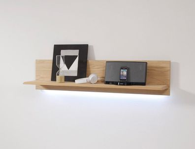 Wandboard Senta 13 Eiche bianco teilmassiv 110x25x25cm Wandregal Regal