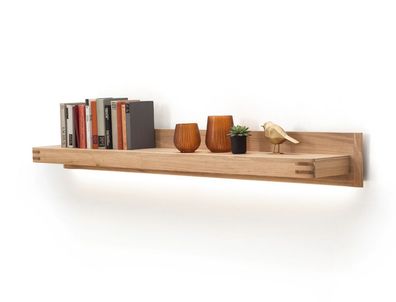 Wandboard Santos 10 Balkeneiche Bianco teilmassiv 180x20x25 cm LED