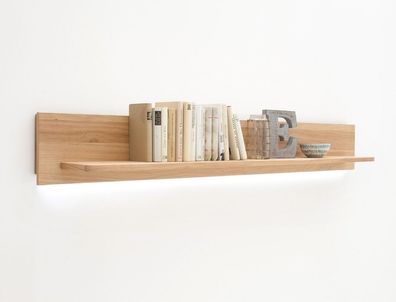 Wandboard Samir 11 Asteiche Bianco 180x24x22 cm LED
