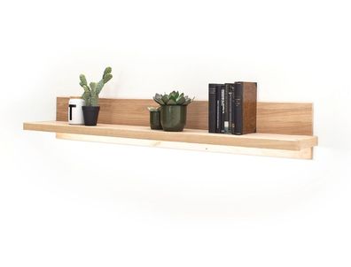 Wandboard Burgos 15 Balkeneiche Bianco teilmassiv 154x24x25 cm LED