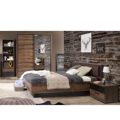 Jugendzimmer Joyce 35 Schlammeiche 4-teilig Schlafzimmer Bett Nako