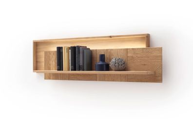 Wandboard Vera 10 Balkeneiche Bianco teilmassiv 137x40x26 cm LED