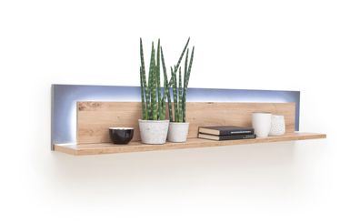 Wandboard Claas 8 Balkeneiche 139x24x20 cm Wandregal Regal