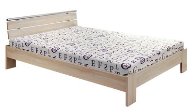 Jugendbett Cortina 140x200cm Buche-Nb, Bett komplett Rollrost Matratze