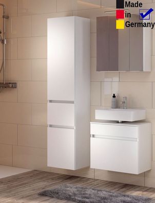 Badezimmer Britt 27 weiß 3-teilig 3D Spiegelschrank Badmöbel