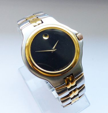 Schöne Movado Museum Bicolor Herren Luxus Armbanduhr inTop Zustand