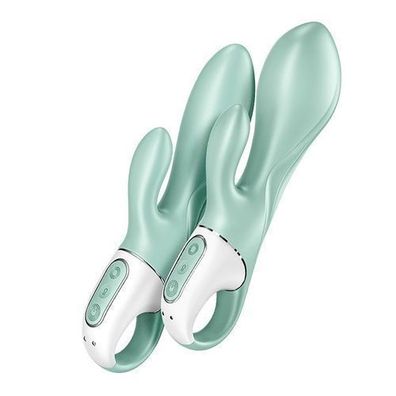 Satisfyer Air Pump Haeschen 5+ Vibrator mit verstellbarer Intensitaet - Minze