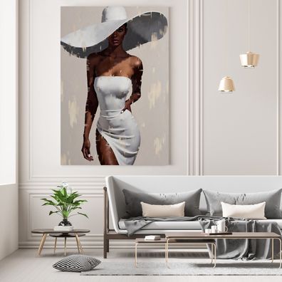 Feminine Kunst mit eleganter sexy Frau, Wandbild Poster, Leinwand oder Acrylglas Nr4