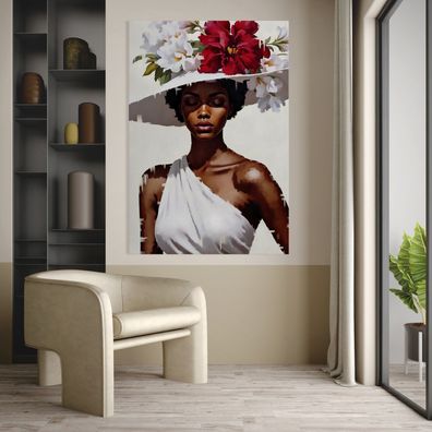 Feminine Kunst mit eleganter sexy Frau, Wandbild Poster, Leinwand oder Acrylglas Nr15