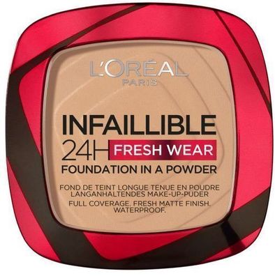 L'Oreal Paris Infaillible 24H Fresh Wear Foundation Puder 140 Golden Beige, 9g
