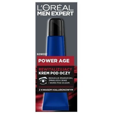L'Oreal Paris Men Expert Power Age Augencreme, 15ml - Revitalisierende Pflege fue