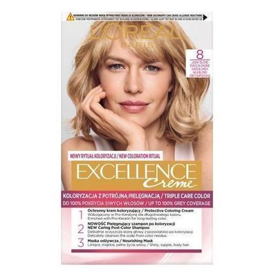 L'Oreal Paris Excellence Creme Haarfarbe 8 Hellblond, 200 ml
