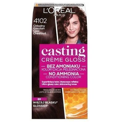 L'Oreal Paris Casting Creme Gloss Haarfarbe 4102 Kuehles Kastanie 170ml