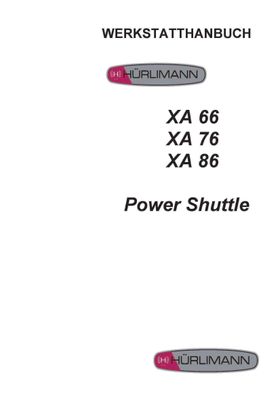 Werkstatthandbuch Hürlimann XA 66 - XA 76 - XA 86 POWER Shuttle