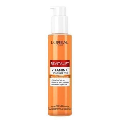 L'Oreal Paris Revitalift Gesichtsreinigungsgel mit Vitamin C & Salicylsaeure, 150