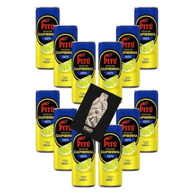 Pitu Caipirinha 0,0% Vol - Alkoholfreier Cocktail - 12 x 330 ml Dose- inkl Pfand EINW