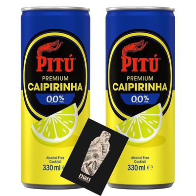 Pitu Caipirinha 0,0% Vol – Alkoholfreier Cocktail – 2 x 330ml - inkl. Pfand EIN