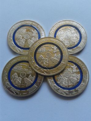 Original 5x10 euro 2025 THW ADFGJ im Set 5x10 euro ADFGJ 2025 THW Polymerring
