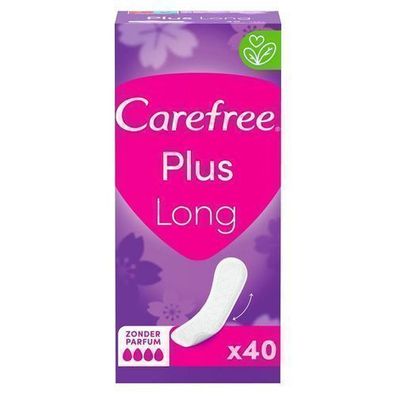 Carefree Plus Long Slipeinlagen Ohne Duft, 40 Stueck
