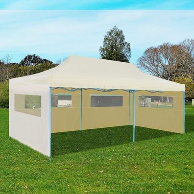 Pavillon | Gartenzelt | Faltzelt | Pop-Up Zelt | mit Seitenteilen | 3 x 6 m