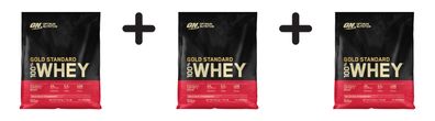 3 x Optimum Nutrition 100% Whey Gold Standard (10lbs) Delicious Strawberry