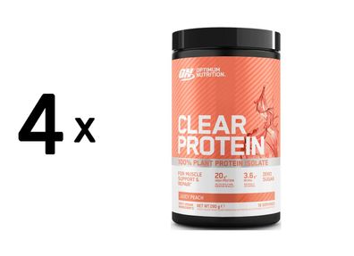 4 x Optimum Nutrition Clear Vegan Protein (280g) Juicy Peach