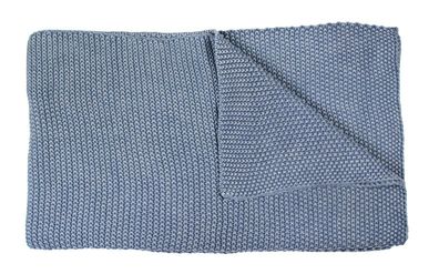 Kaheku Wolldecke Husum blau 125 cm x 150 cm, 
100% Baumwolle
 1110003903