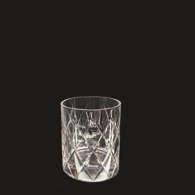 Kaheku Whiskyglas Scan 350ml Kreuzschliff klar, Höhe 10 cm Klarglas mit Schliff,