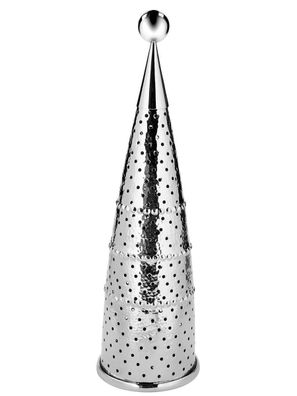 Fink Birillo, Windlicht, Eisen, vernickelt , silberfarben, H. 83 cm, D. 23 cm