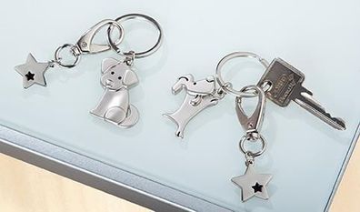 Gilde Metall Schlüss. An. Doggy "My Star" matt Höhe 10 cm Ø 3 cm 51064