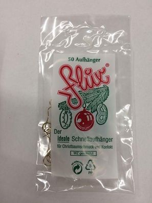 Drescher Aufhänger für Weihnachtskugeln Flux 50 St. Kugelaufhänger gold