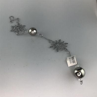 Gilde Hänger Kette Schneeflocken L:60cm